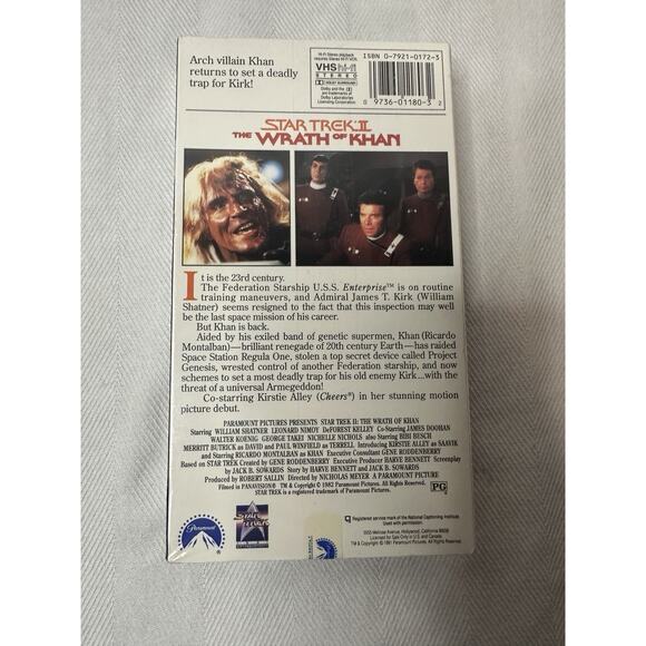 Star Trek II: The Wrath of Khan (VHS) Good Condition - Picture 2 of 2